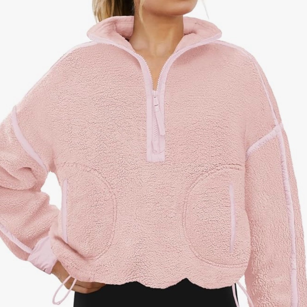 Cozy Pink Fleece Women's Sweater